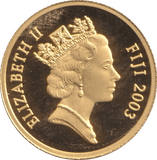 2003 GOLD PROOF 10 DOLLARS FIJI - GOLD WORLD COINS - Cambridgeshire Coins