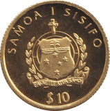 2003 GOLD PROOF $10 SAMOA - GOLD WORLD COINS - Cambridgeshire Coins