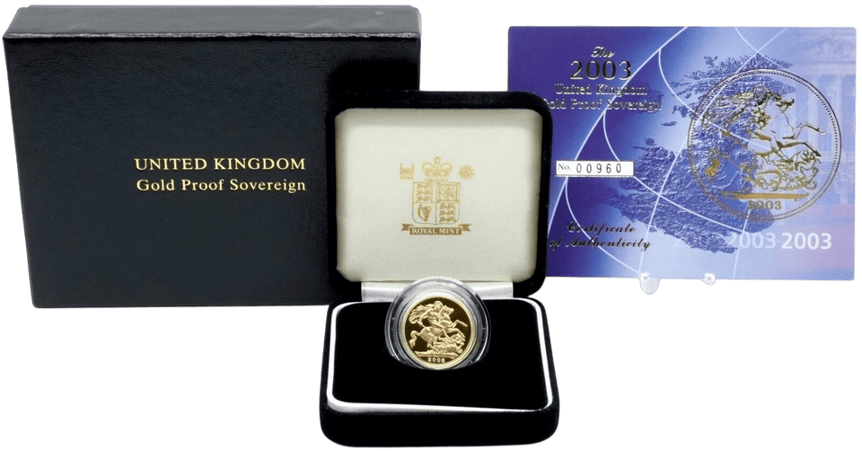2003 GOLD PROOF SOVEREIGN BOXED - GOLD PROOF SOVEREIGNS - Cambridgeshire Coins