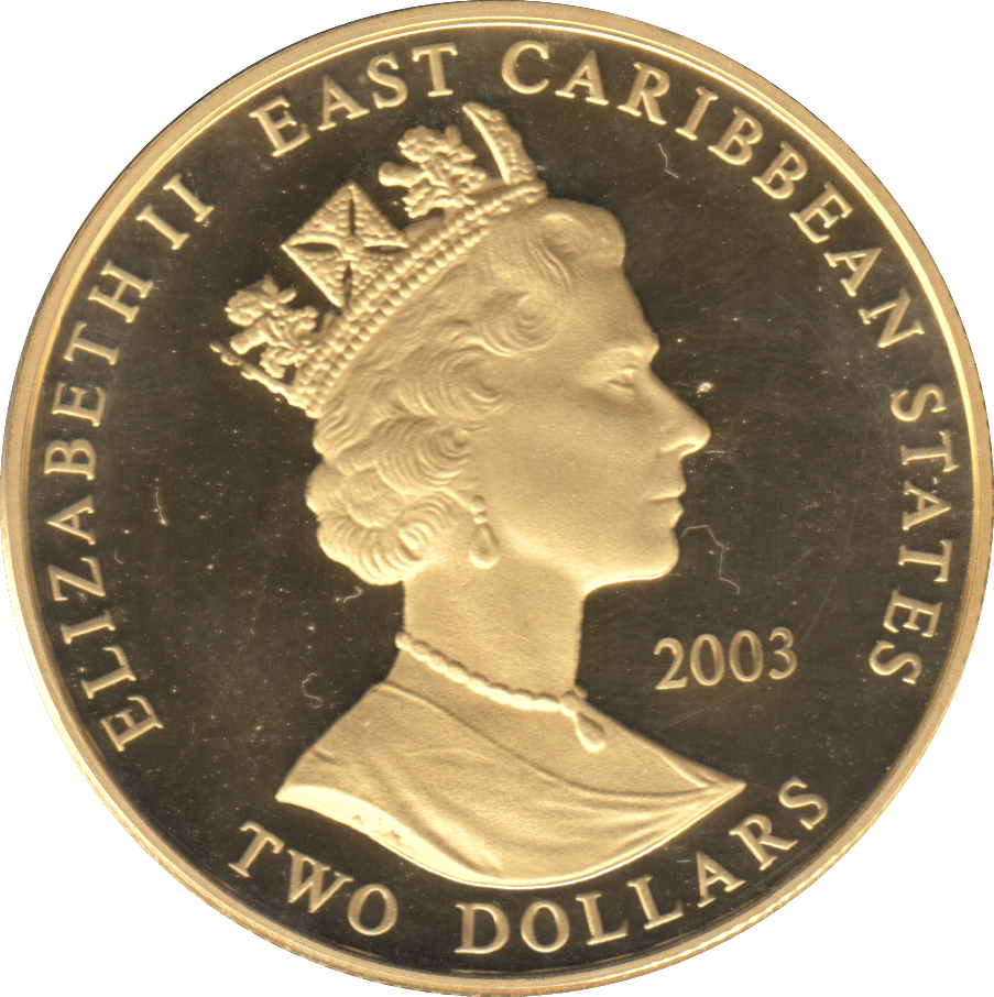 2003 HORATIO NELSON TWO DOLLARS PROOF - WORLD COINS - Cambridgeshire Coins