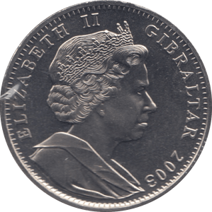 2003 ONE CROWN GIBRALTAR F496 - WORLD COINS - Cambridgeshire Coins