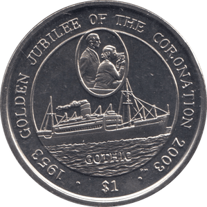 2003 ONE DOLLAR BRITISH VIRGIN ISLANDS F534 - WORLD COINS - Cambridgeshire Coins