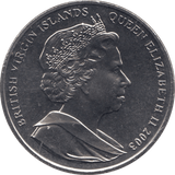 2003 ONE DOLLAR BRITISH VIRGIN ISLANDS F547 - WORLD COINS - Cambridgeshire Coins