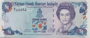 2003 ONE DOLLAR CAYMAN ISLANDS BANKNOTE REF-1785 - WORLD BANKNOTES - Cambridgeshire Coins