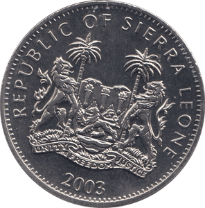 2003 ONE DOLLAR SIERRA LEONE F312 - WORLD COINS - Cambridgeshire Coins