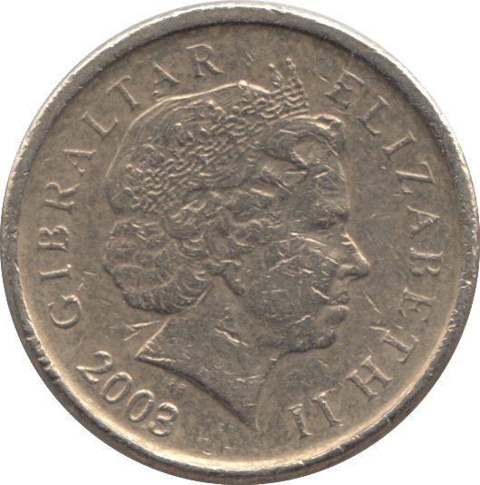 2003 ONE POUND GIBRALTAR - WORLD COINS - Cambridgeshire Coins