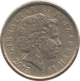 2003 ONE POUND GIBRALTAR - WORLD COINS - Cambridgeshire Coins