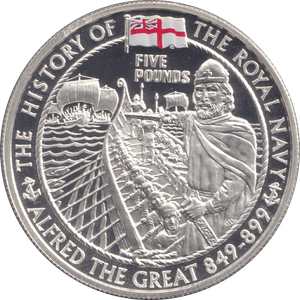 2003 PROOF SILVER FIVE POUNDS - ALFRED THE GREAT - Silver Proof - Cambridgeshire Coins