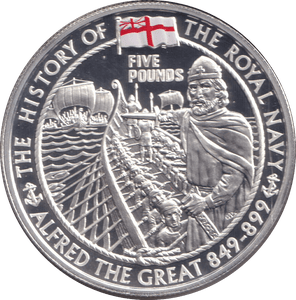 2003 PROOF SILVER FIVE POUNDS- ALFRED THE GREAT - Silver Proof - Cambridgeshire Coins