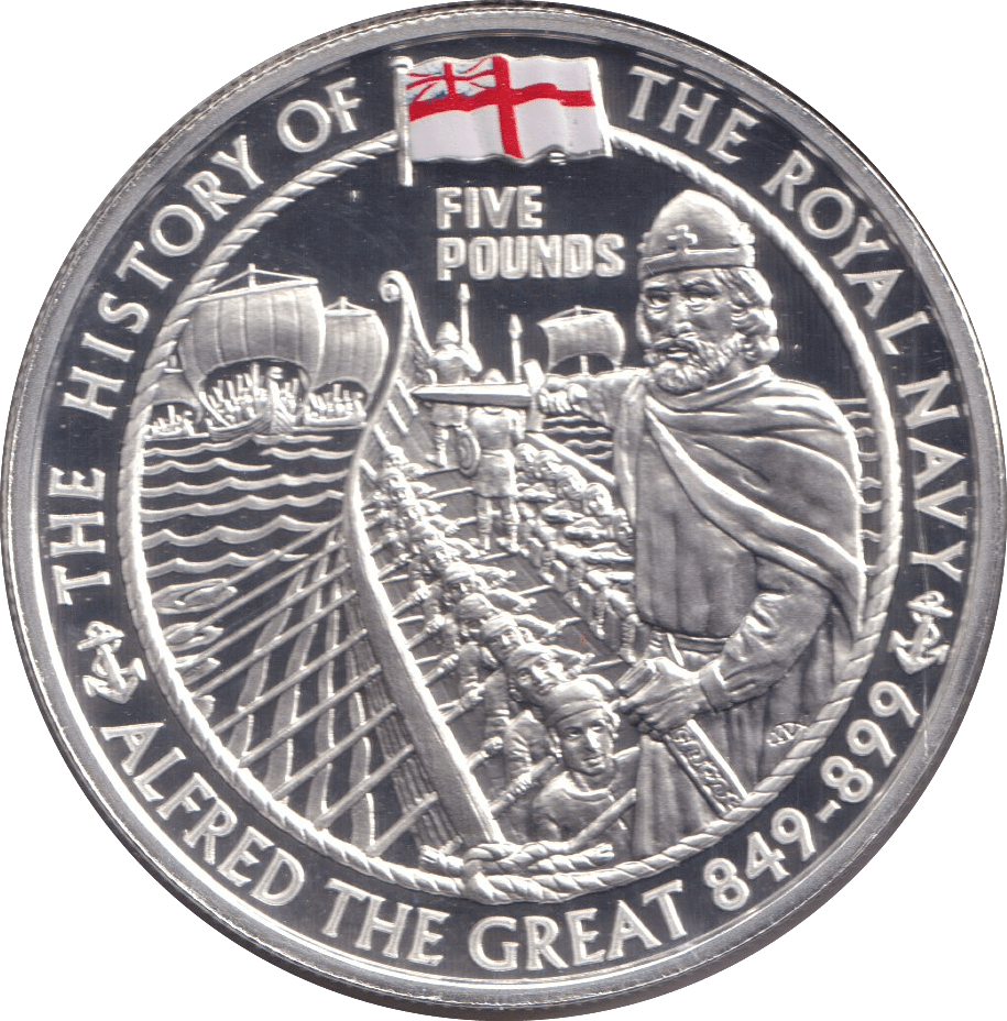 2003 PROOF SILVER FIVE POUNDS- ALFRED THE GREAT - Silver Proof - Cambridgeshire Coins
