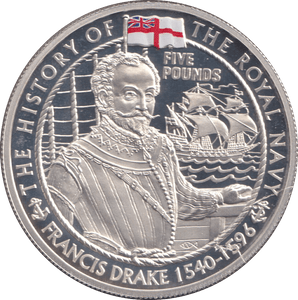 2003 PROOF SILVER FIVE POUNDS- FRANCIS DRAKE - Silver Proof - Cambridgeshire Coins