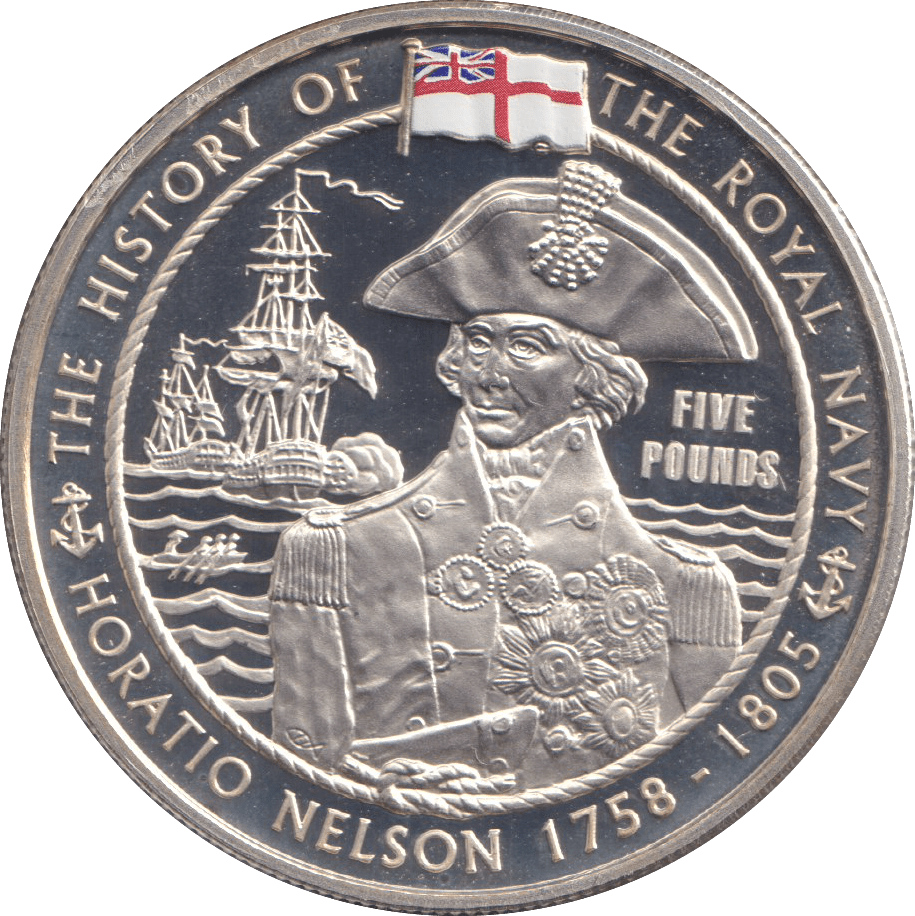 2003 PROOF SILVER FIVE POUNDS - HORATIO NELSON - Silver Proof - Cambridgeshire Coins