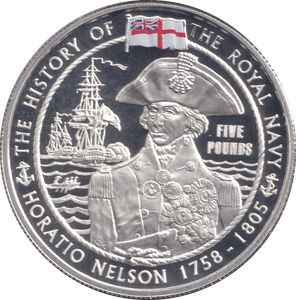2003 PROOF SILVER FIVE POUNDS-HORATIO NELSON - Silver Proof - Cambridgeshire Coins