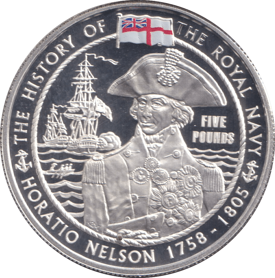 2003 PROOF SILVER FIVE POUNDS-HORATIO NELSON - Silver Proof - Cambridgeshire Coins
