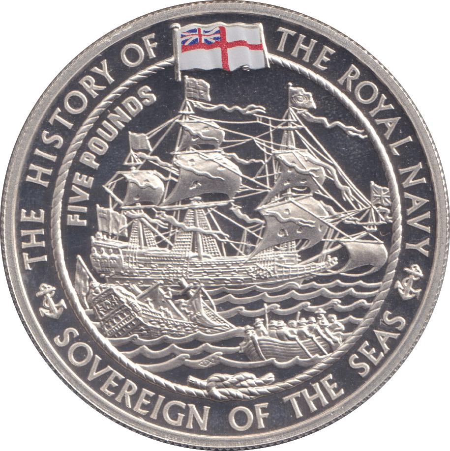 2003 PROOF SILVER FIVE POUNDS - SOVEREIGN OF THE SEAS - Silver Proof - Cambridgeshire Coins