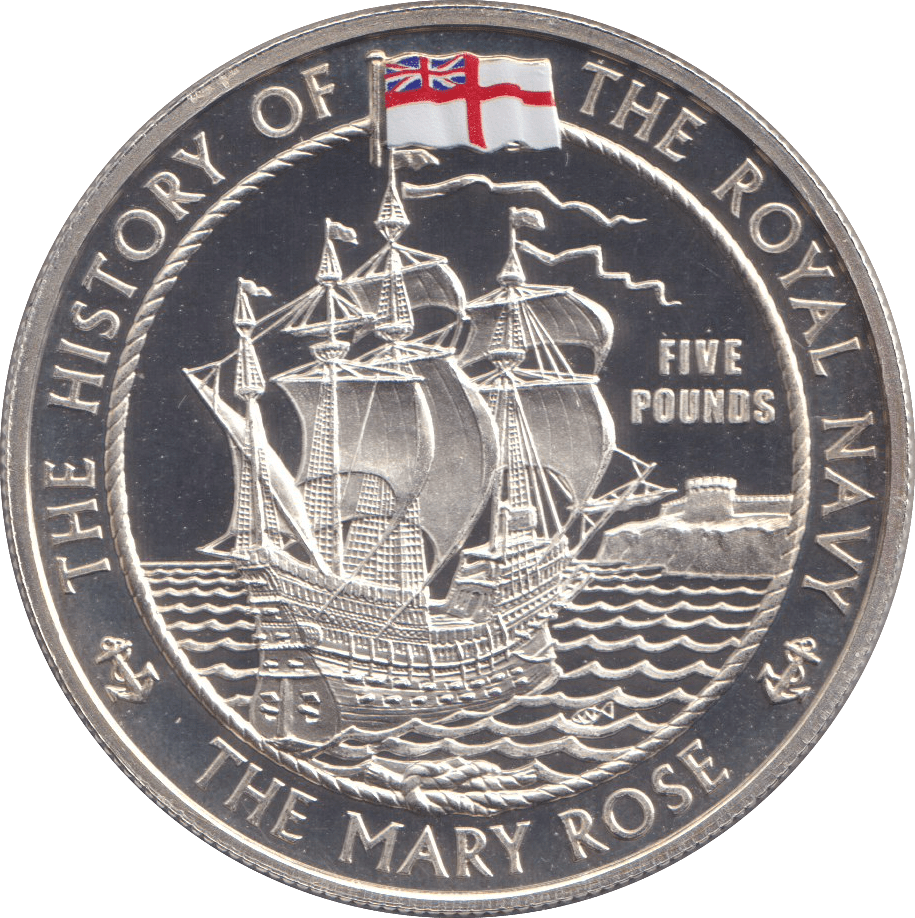 2003 PROOF SILVER FIVE POUNDS - THE MARY ROSE - Silver Proof - Cambridgeshire Coins