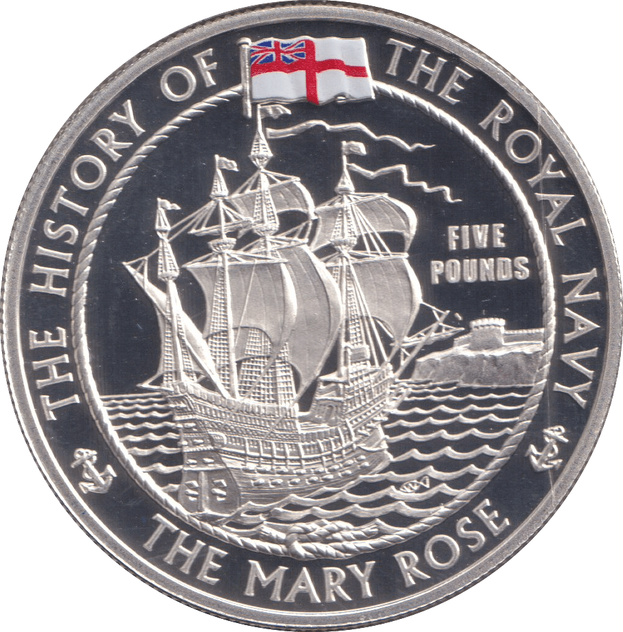 2003 PROOF SILVER FIVE POUNDS-THE MARY ROSE - Silver Proof - Cambridgeshire Coins