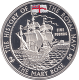 2003 PROOF SILVER FIVE POUNDS-THE MARY ROSE - Silver Proof - Cambridgeshire Coins