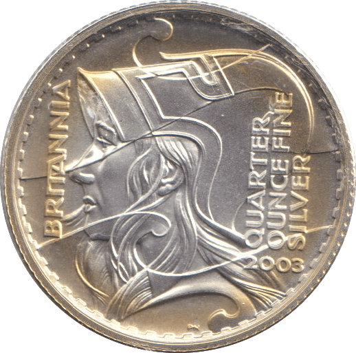 2003 SILVER 1/4 OZ BRITANNIA 50 PENCE - SILVER WORLD COINS - Cambridgeshire Coins