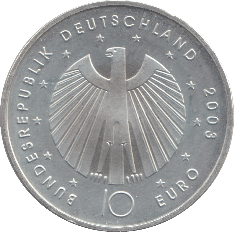 2003 SILVER FIFA FOOTBALL 10 MARKS GERMANY - SILVER WORLD COINS - Cambridgeshire Coins