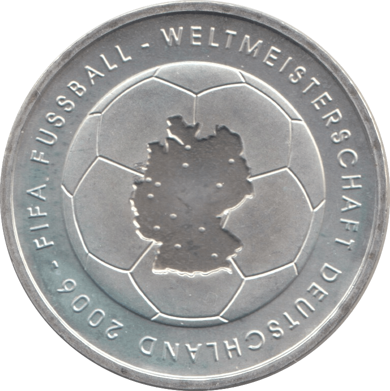 2003 SILVER FIFA FOOTBALL 10 MARKS GERMANY - SILVER WORLD COINS - Cambridgeshire Coins