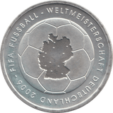 2003 SILVER FIFA FOOTBALL 10 MARKS GERMANY - SILVER WORLD COINS - Cambridgeshire Coins