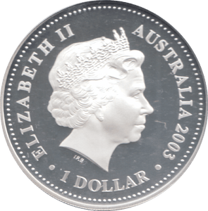 2003 SILVER PROOF 1 DOLLAR ANNIVERSARY OF CORONATION - £5 Silver Proof - Cambridgeshire Coins
