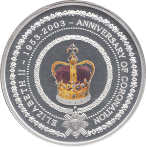 2003 SILVER PROOF 1 DOLLAR ANNIVERSARY OF CORONATION - £5 Silver Proof - Cambridgeshire Coins