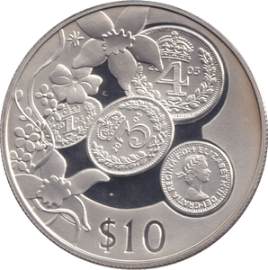 2003 SILVER PROOF 10 DOLLAR EAST CARIBBEAN STATES - SILVER WORLD COINS - Cambridgeshire Coins