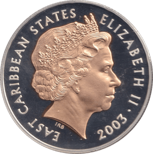 2003 SILVER PROOF 10 DOLLAR EAST CARIBBEAN STATES - SILVER WORLD COINS - Cambridgeshire Coins