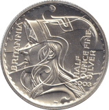 2003 SILVER PROOF 1/2 OZ BRITANNIA ONE POUND - SILVER WORLD COINS - Cambridgeshire Coins