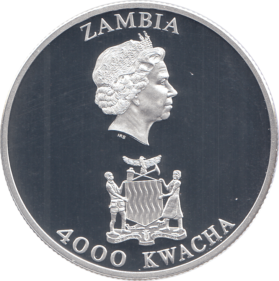 2003 SILVER PROOF 4000 KWACHA 21ST BDAY PRINCE WILLIAM - Silver Proof - Cambridgeshire Coins