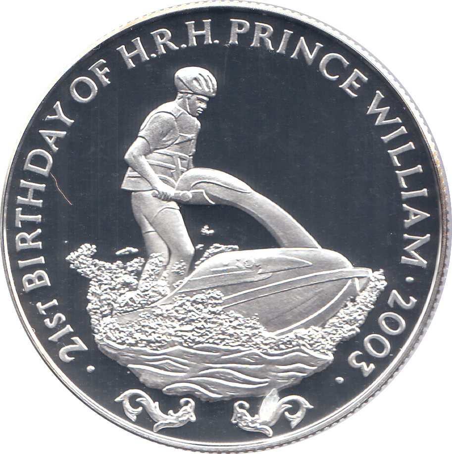 2003 SILVER PROOF 4000 KWACHA 21ST BDAY PRINCE WILLIAM - Silver Proof - Cambridgeshire Coins