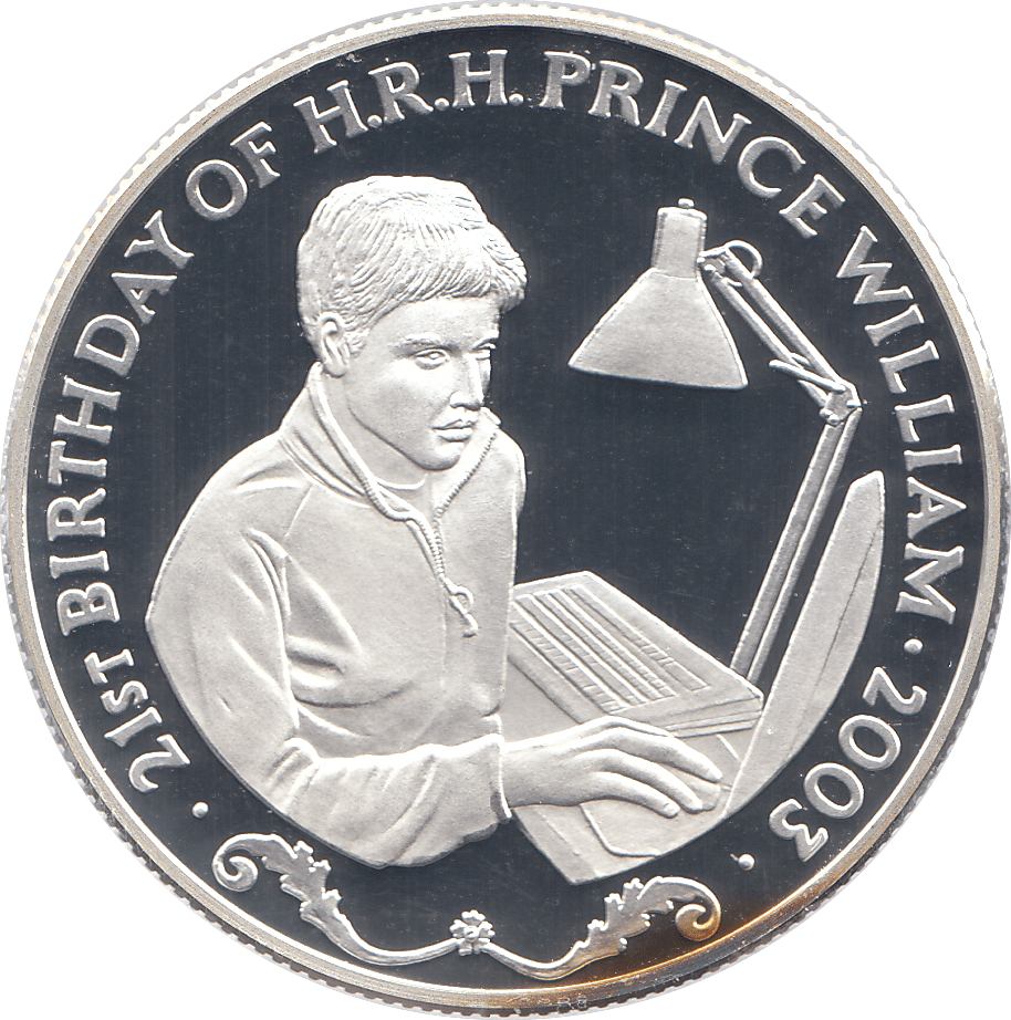 2003 SILVER PROOF 500 SIKA 21ST BDAY PRINCE WILLIAM - Silver Proof - Cambridgeshire Coins