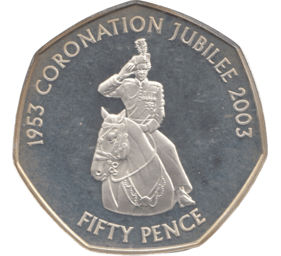 2003 SILVER PROOF 50P CORONATION JUBILEE - 50P Silver Proof - Cambridgeshire Coins