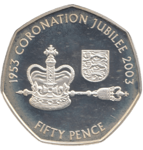 2003 SILVER PROOF 50P CORONATION JUBILEE - 50P Silver Proof - Cambridgeshire Coins