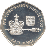 2003 SILVER PROOF 50P CORONATION JUBILEE - 50P Silver Proof - Cambridgeshire Coins