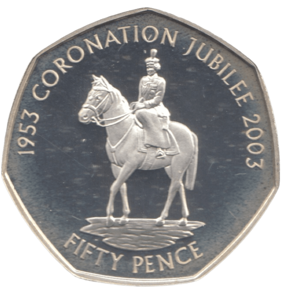 2003 SILVER PROOF 50P CORONATION JUBILEE - 50P Silver Proof - Cambridgeshire Coins