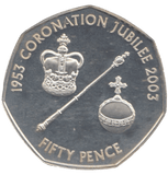 2003 SILVER PROOF 50P CORONATION JUBILEE - 50P Silver Proof - Cambridgeshire Coins