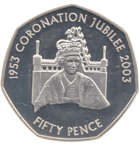 2003 SILVER PROOF 50P CORONATION JUBILEE - 50P Silver Proof - Cambridgeshire Coins