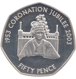 2003 SILVER PROOF 50P CORONATION JUBILEE - 50P Silver Proof - Cambridgeshire Coins