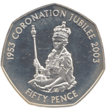 2003 SILVER PROOF 50P CORONATION JUBILEE - 50P Silver Proof - Cambridgeshire Coins
