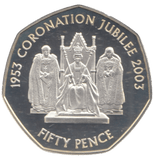2003 SILVER PROOF 50P CORONATION JUBILEE - 50P Silver Proof - Cambridgeshire Coins