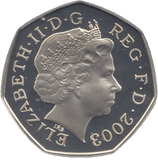 2003 SILVER PROOF FIFTY PENCE SUFFRAGETTE - SILVER WORLD COINS - Cambridgeshire Coins