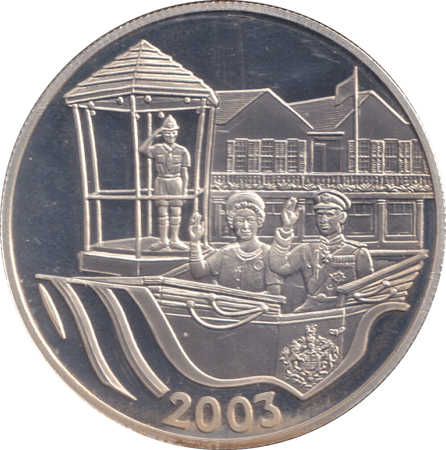 2003 SILVER PROOF FIVE DOLLAR BERMUDA - SILVER WORLD COINS - Cambridgeshire Coins
