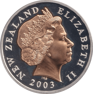 2003 SILVER PROOF FIVE DOLLAR NEW ZEALAND - SILVER WORLD COINS - Cambridgeshire Coins
