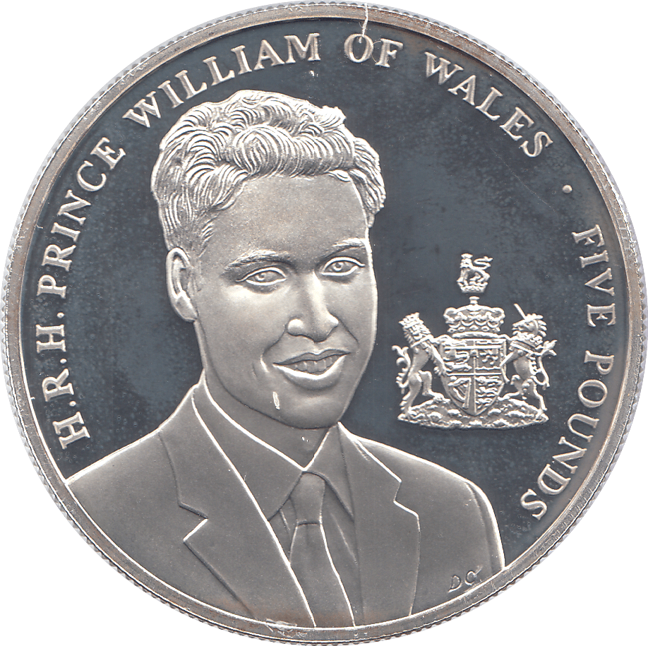 2003 SILVER PROOF FIVE POUNDS PRINCE WILLIAM - Silver Proof - Cambridgeshire Coins