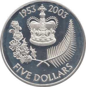 2003 SILVER PROOF GOLD PLATED FIVE DOLLARS - Silver Proof - Cambridgeshire Coins