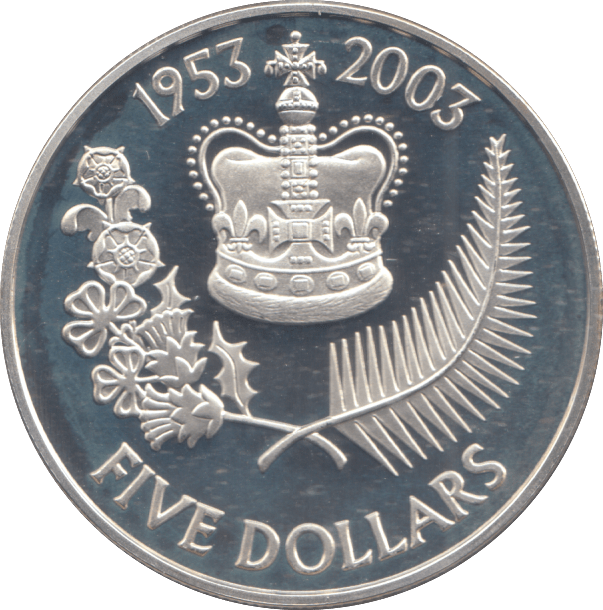 2003 SILVER PROOF GOLD PLATED FIVE DOLLARS - Silver Proof - Cambridgeshire Coins