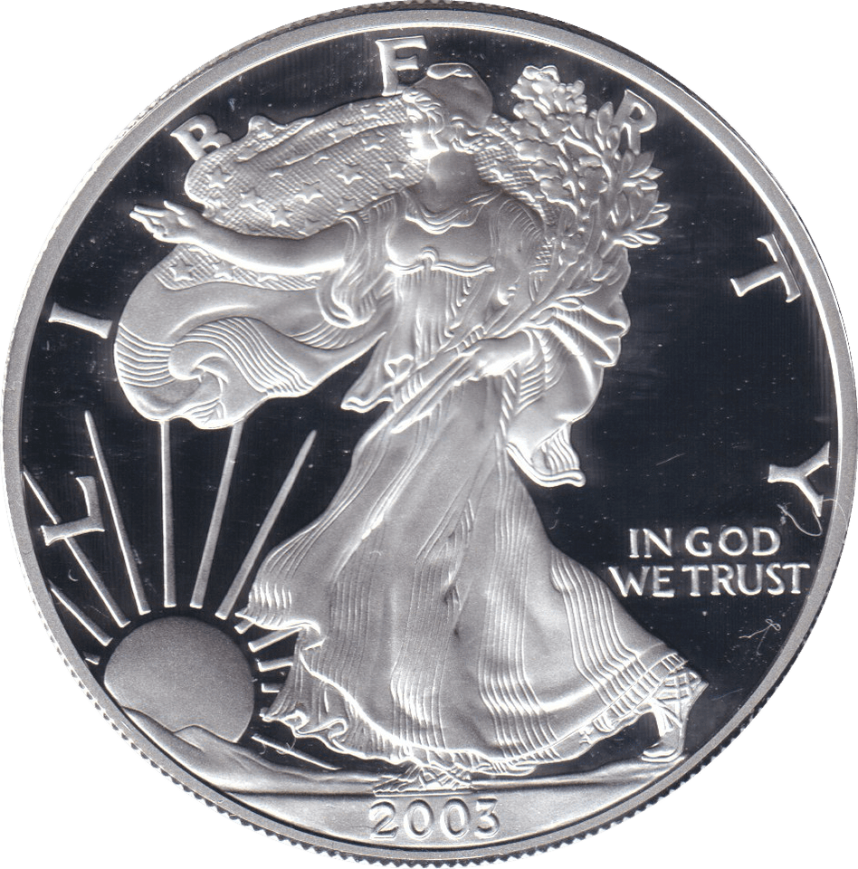 2003 SILVER PROOF LIBERTY DOLLAR USA - SILVER WORLD COINS - Cambridgeshire Coins